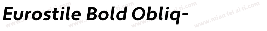 Eurostile Bold Obliq字体转换